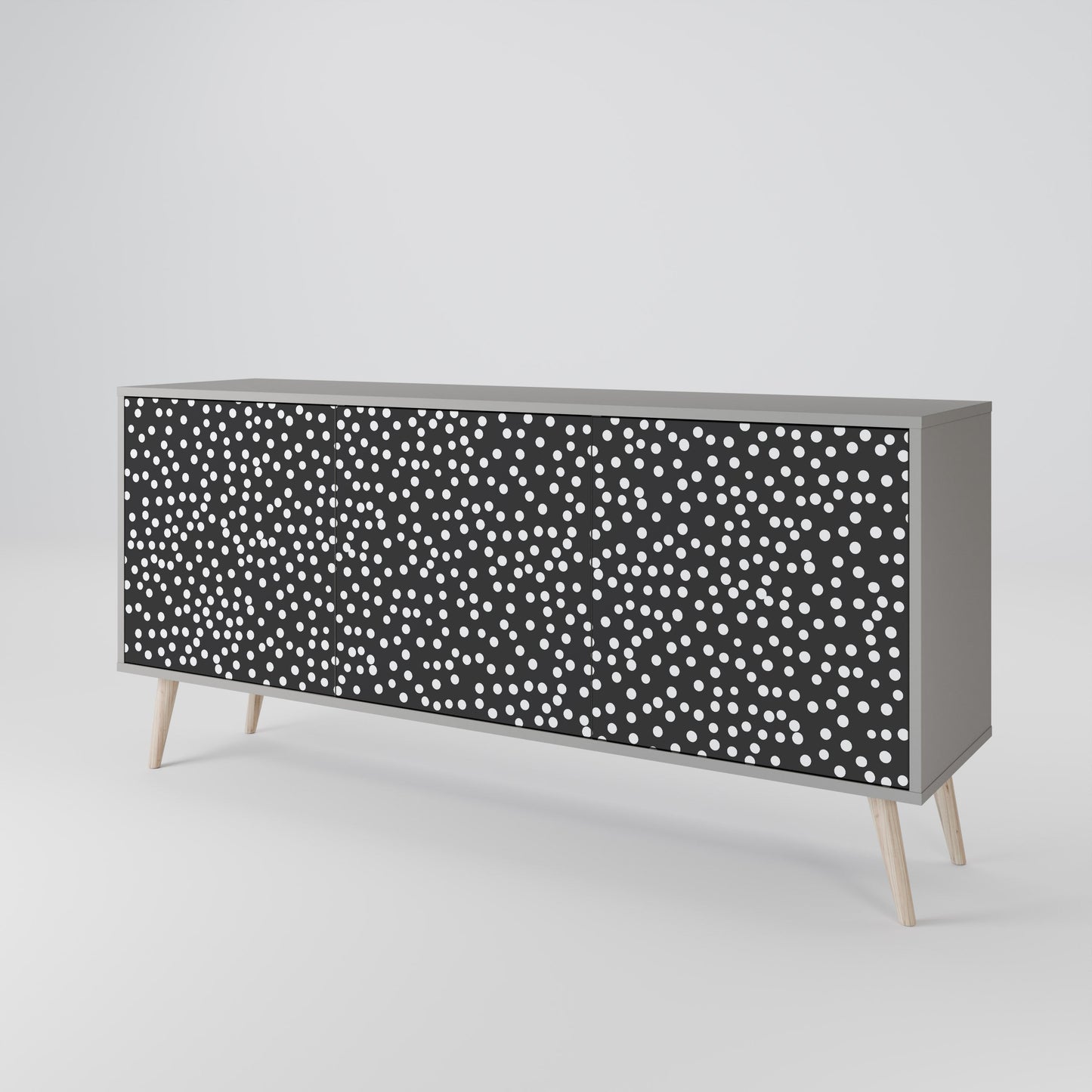 Credenza a 3 ante BLINDING LIGHTS in finitura grigia