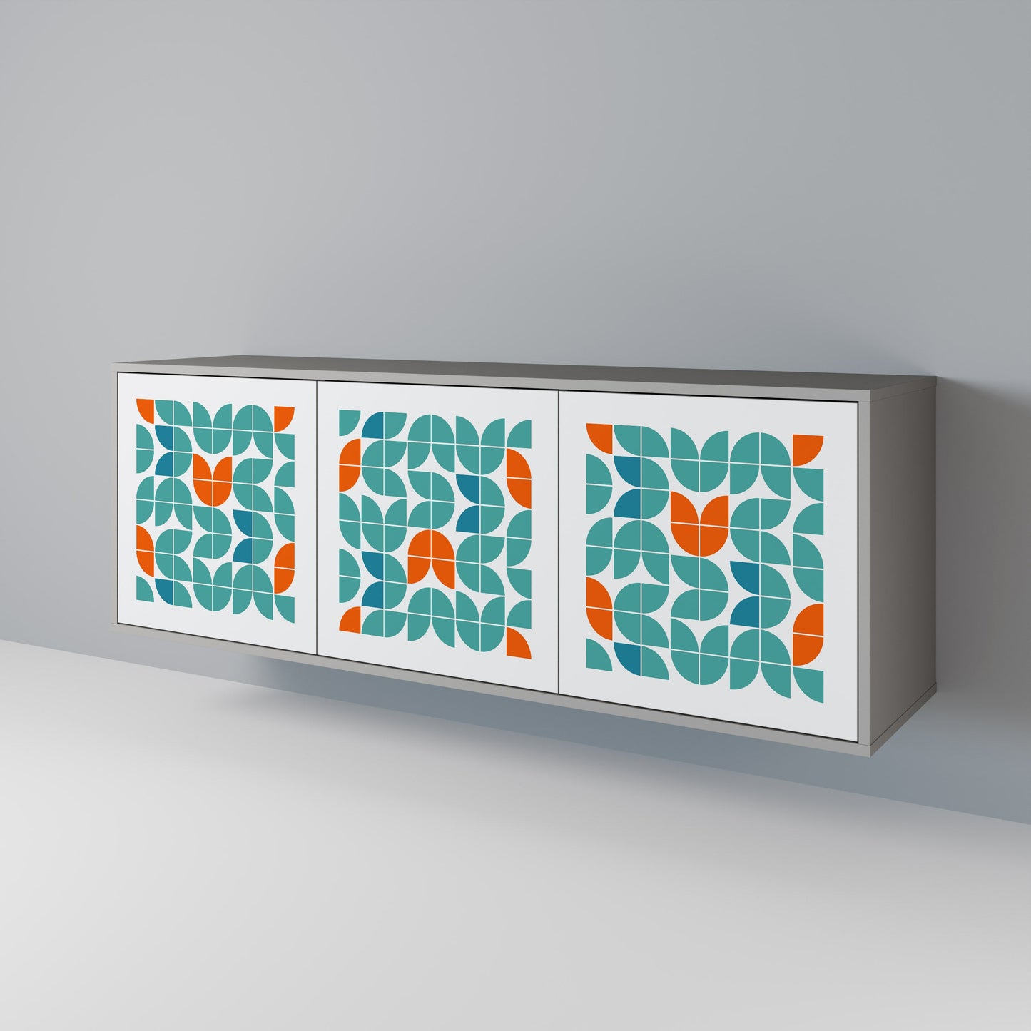 Credenza a 3 ante BE THE CHANGE in finitura grigia