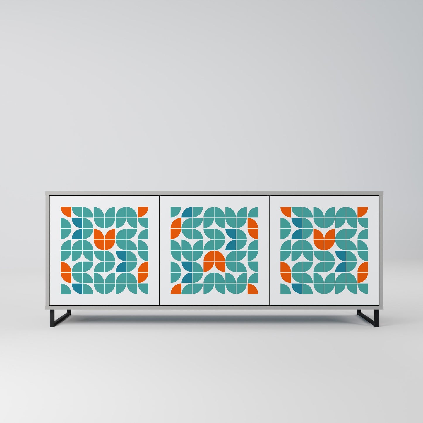 Credenza a 3 ante BE THE CHANGE in finitura grigia
