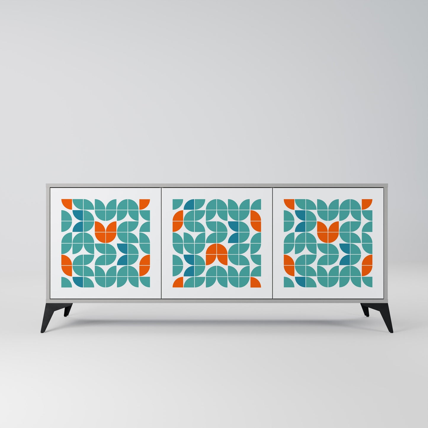 Credenza a 3 ante BE THE CHANGE in finitura grigia
