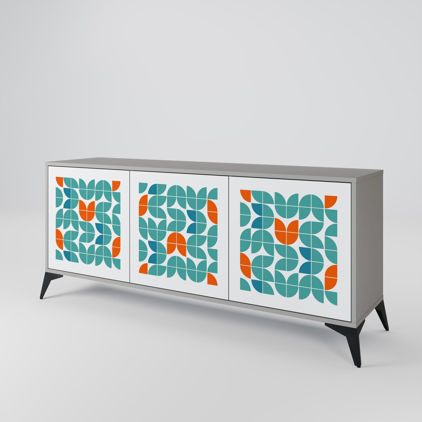 Credenza a 3 ante BE THE CHANGE in finitura grigia