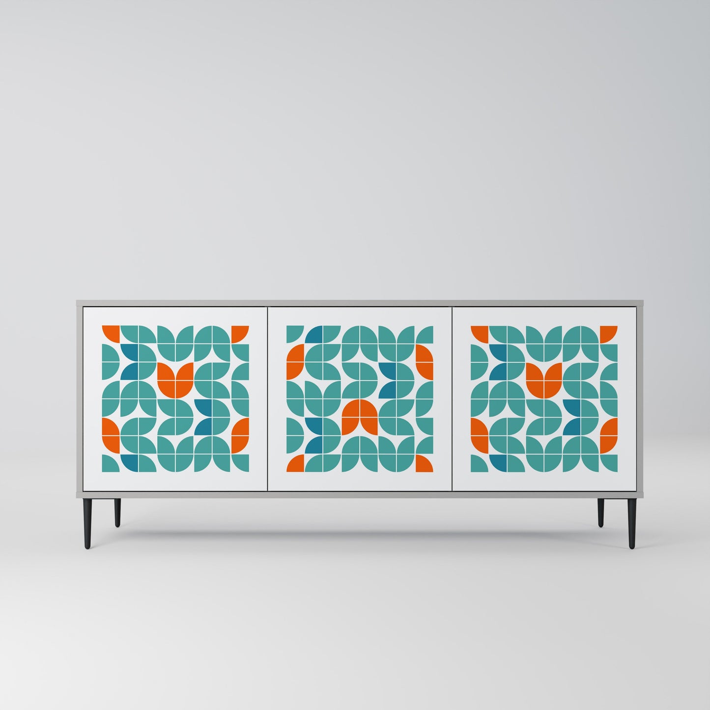 Credenza a 3 ante BE THE CHANGE in finitura grigia