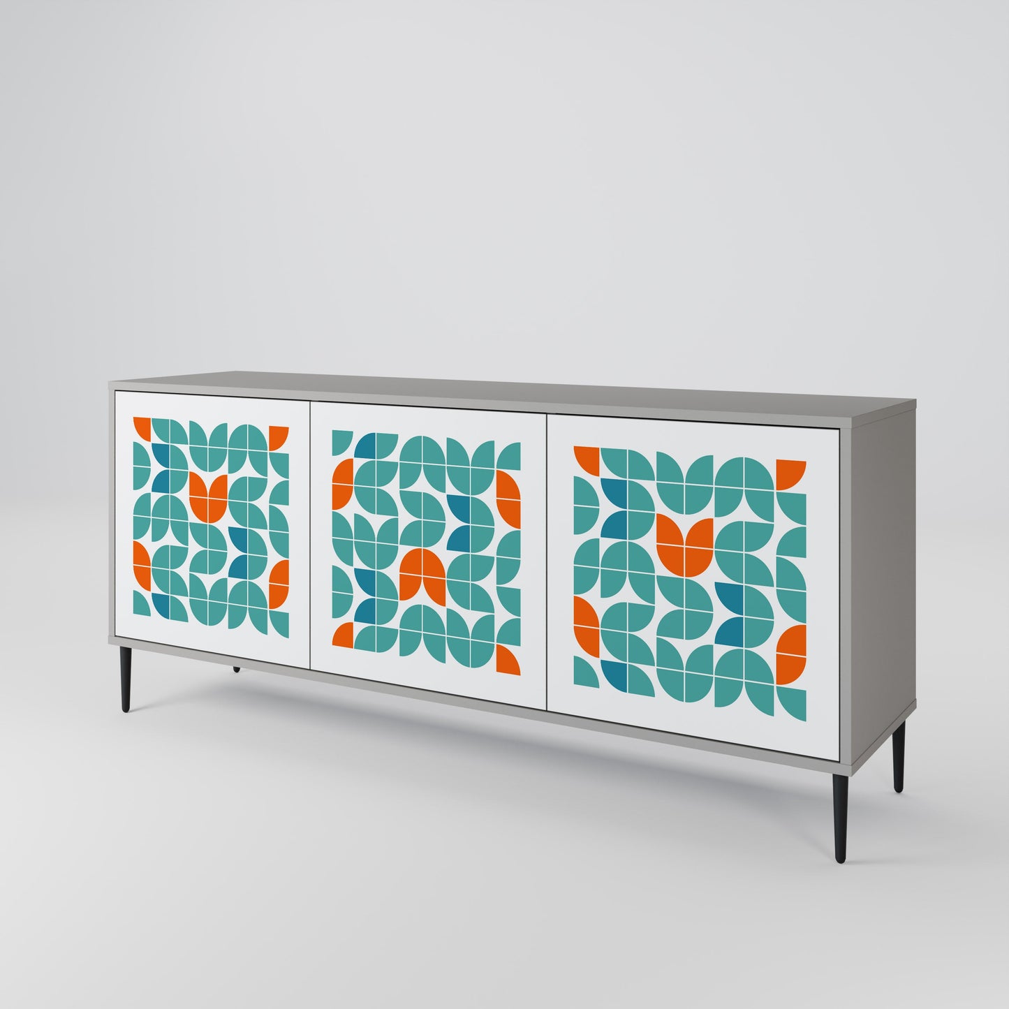 Credenza a 3 ante BE THE CHANGE in finitura grigia