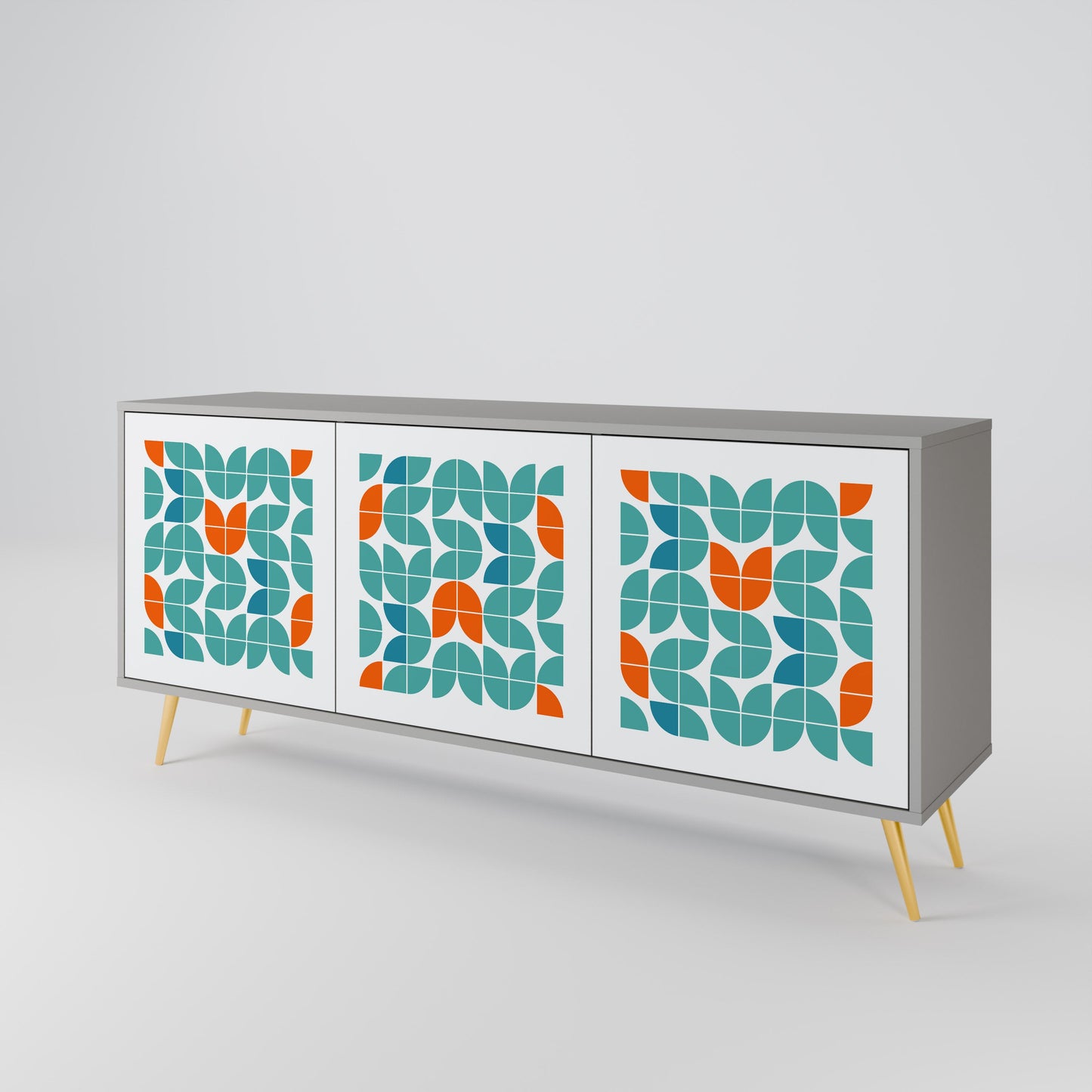 Credenza a 3 ante BE THE CHANGE in finitura grigia