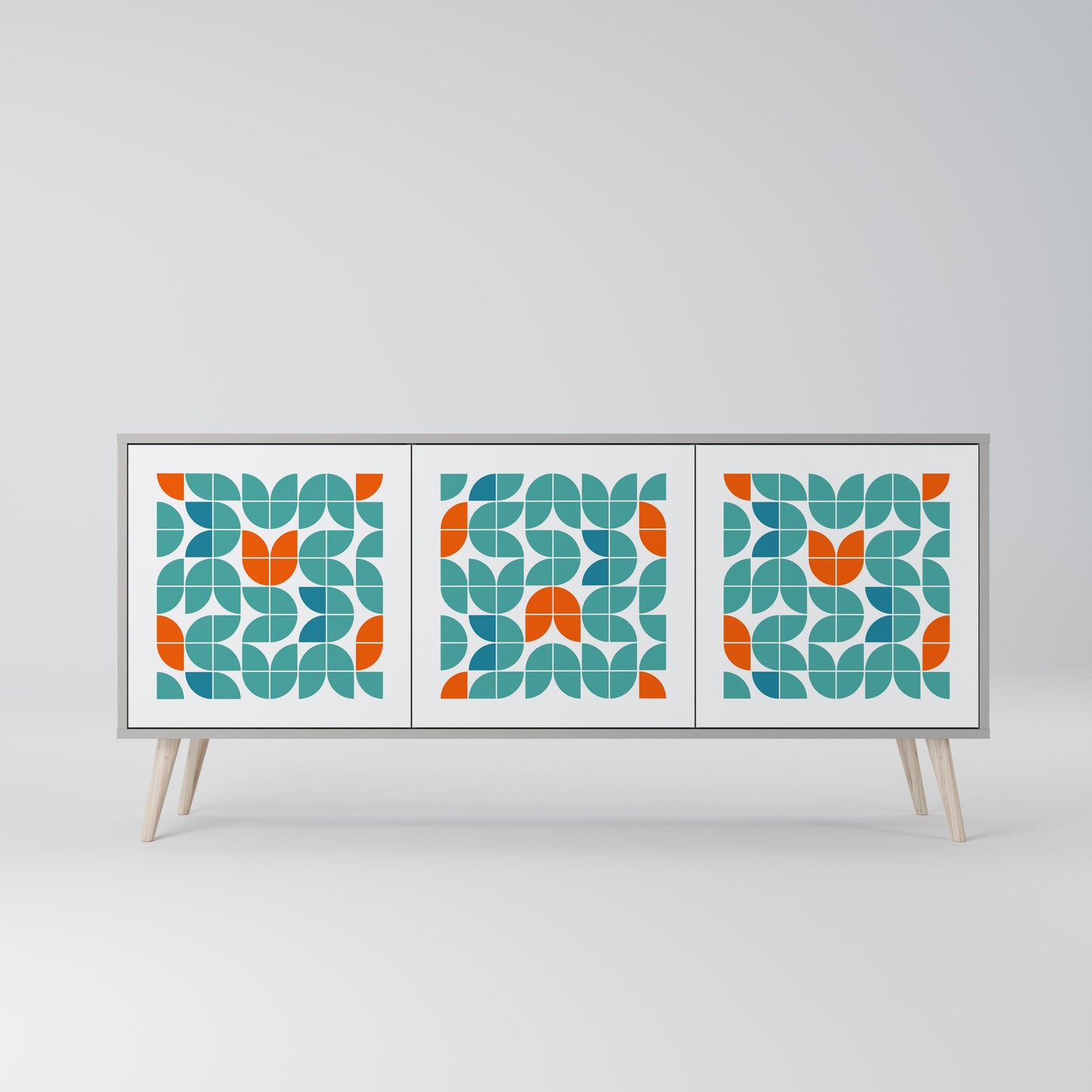 Credenza a 3 ante BE THE CHANGE in finitura grigia