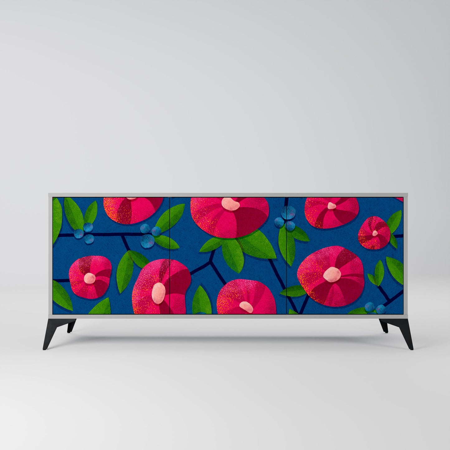 SPRING THOUGHTS 3-Door Sideboard in Grey Finish