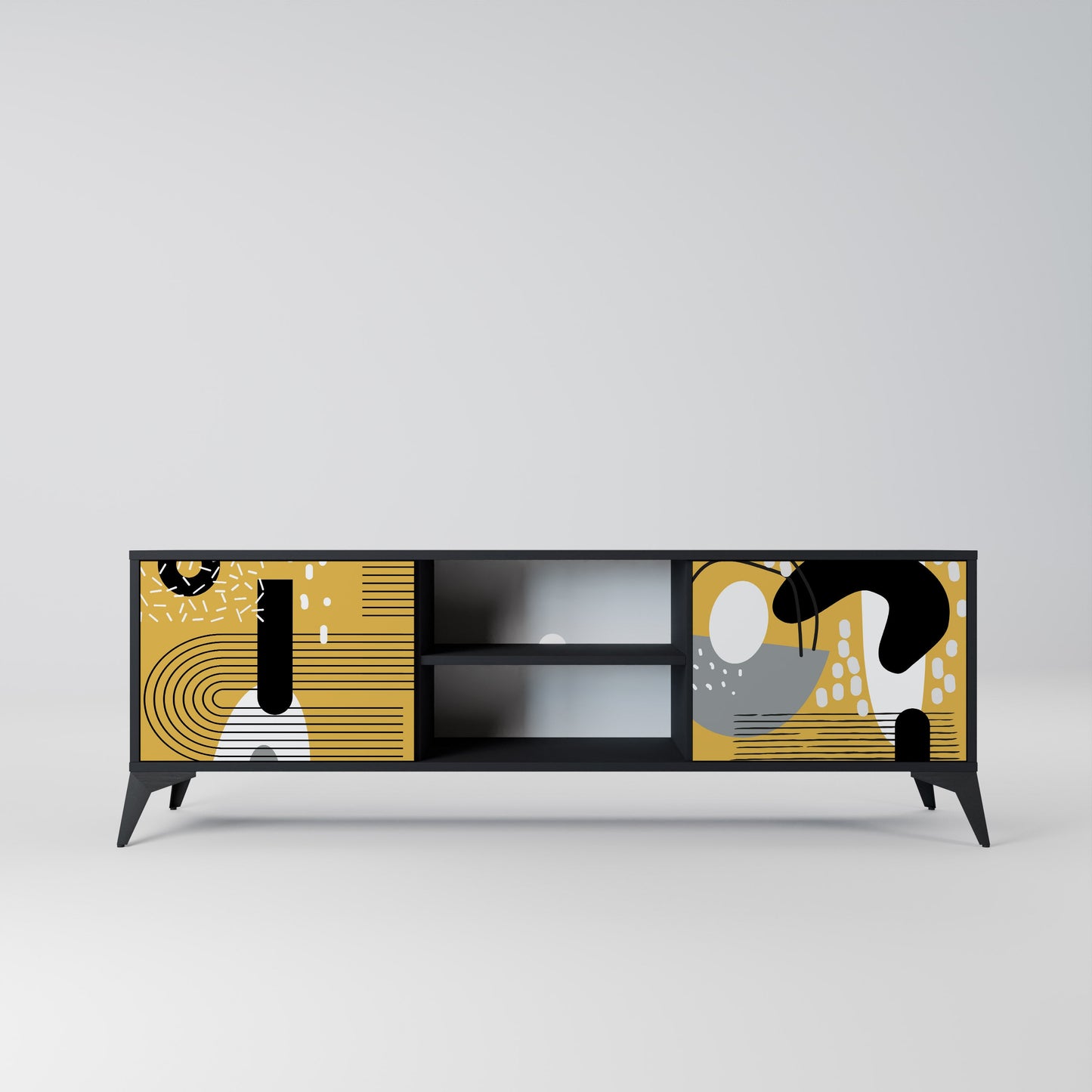 Mobile TV SHAPESHIFT SYMPHONY a 2 ante con finitura nera