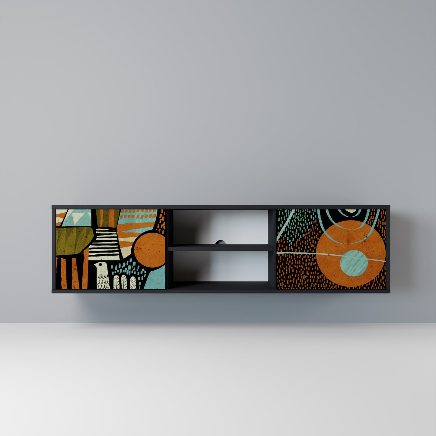 GEODE GLIMMER Mobile TV a 2 Ante in Finitura Nera