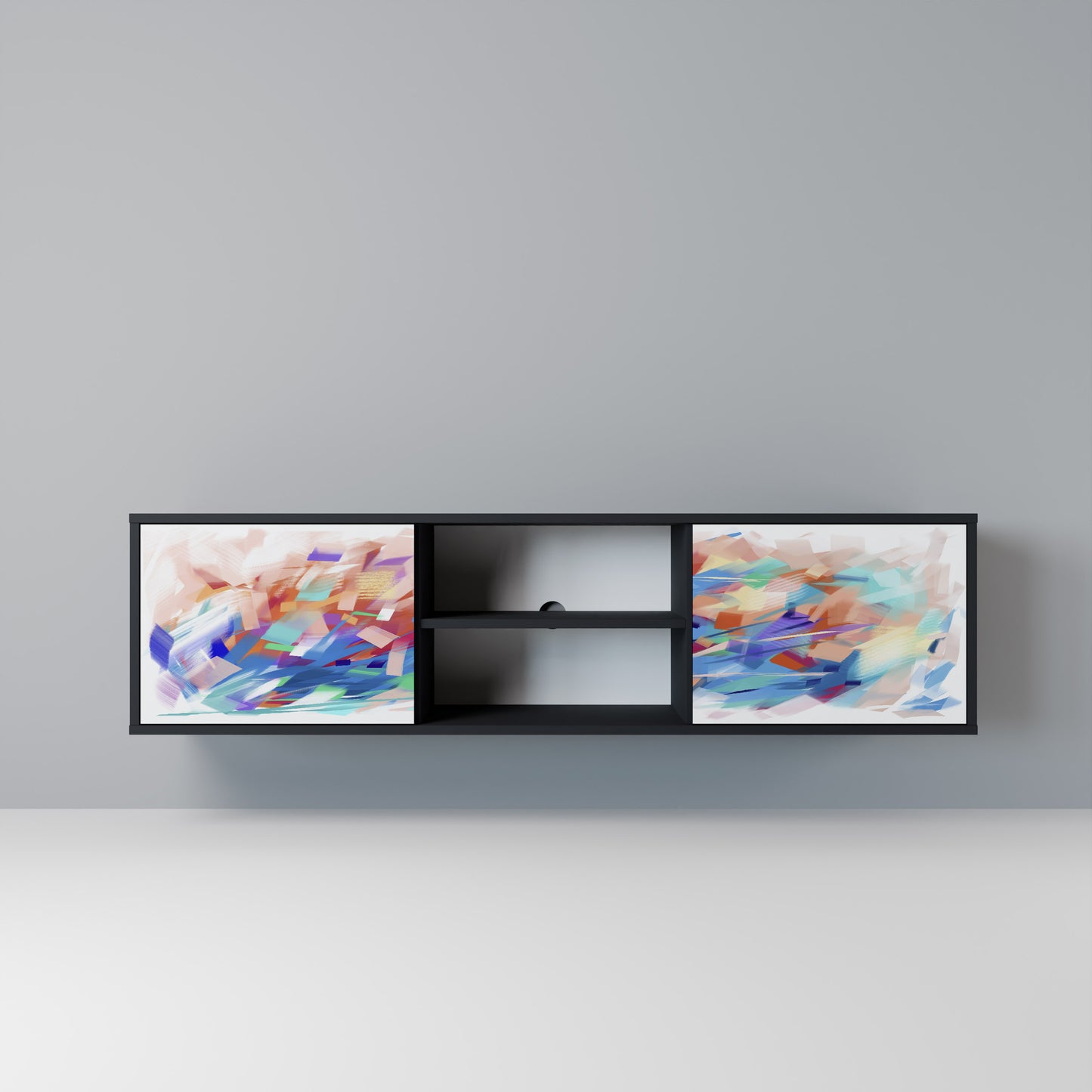 FINESSE MASH-UP Mobile TV a 2 Ante in Finitura Nera