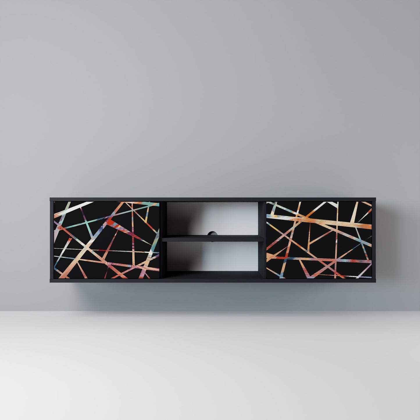 POLYGON VERVE Mobile TV a 2 Ante in Finitura Nera