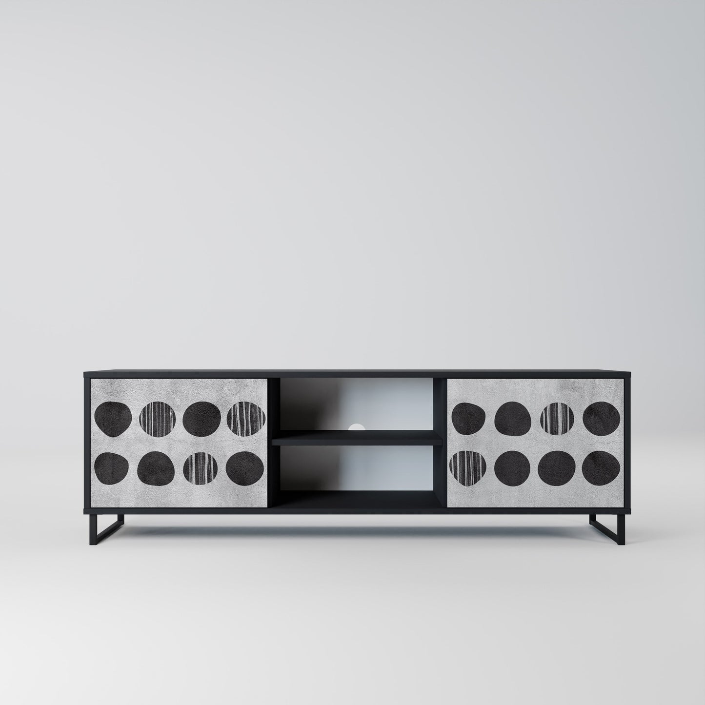 Mobile TV GHOSTLY GRADIENTS a 2 ante con finitura nera