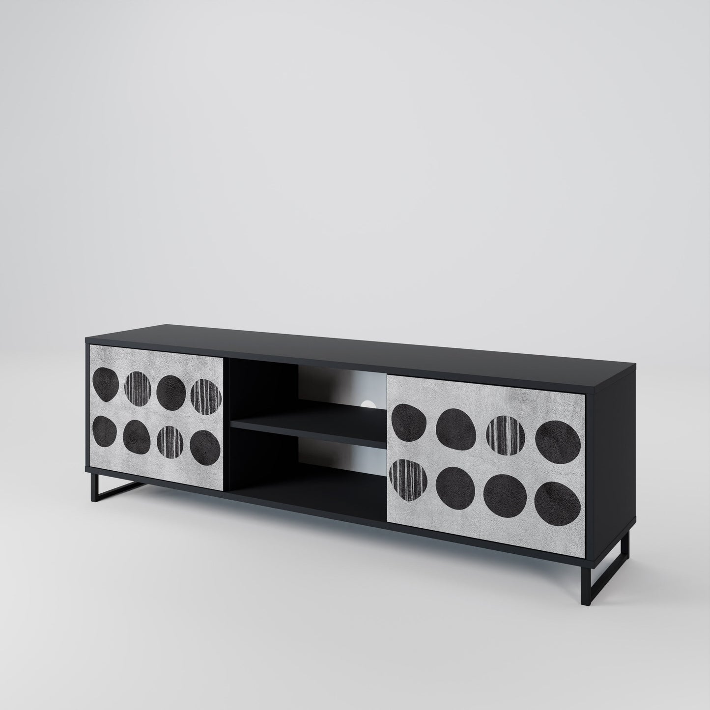 Mobile TV GHOSTLY GRADIENTS a 2 ante con finitura nera
