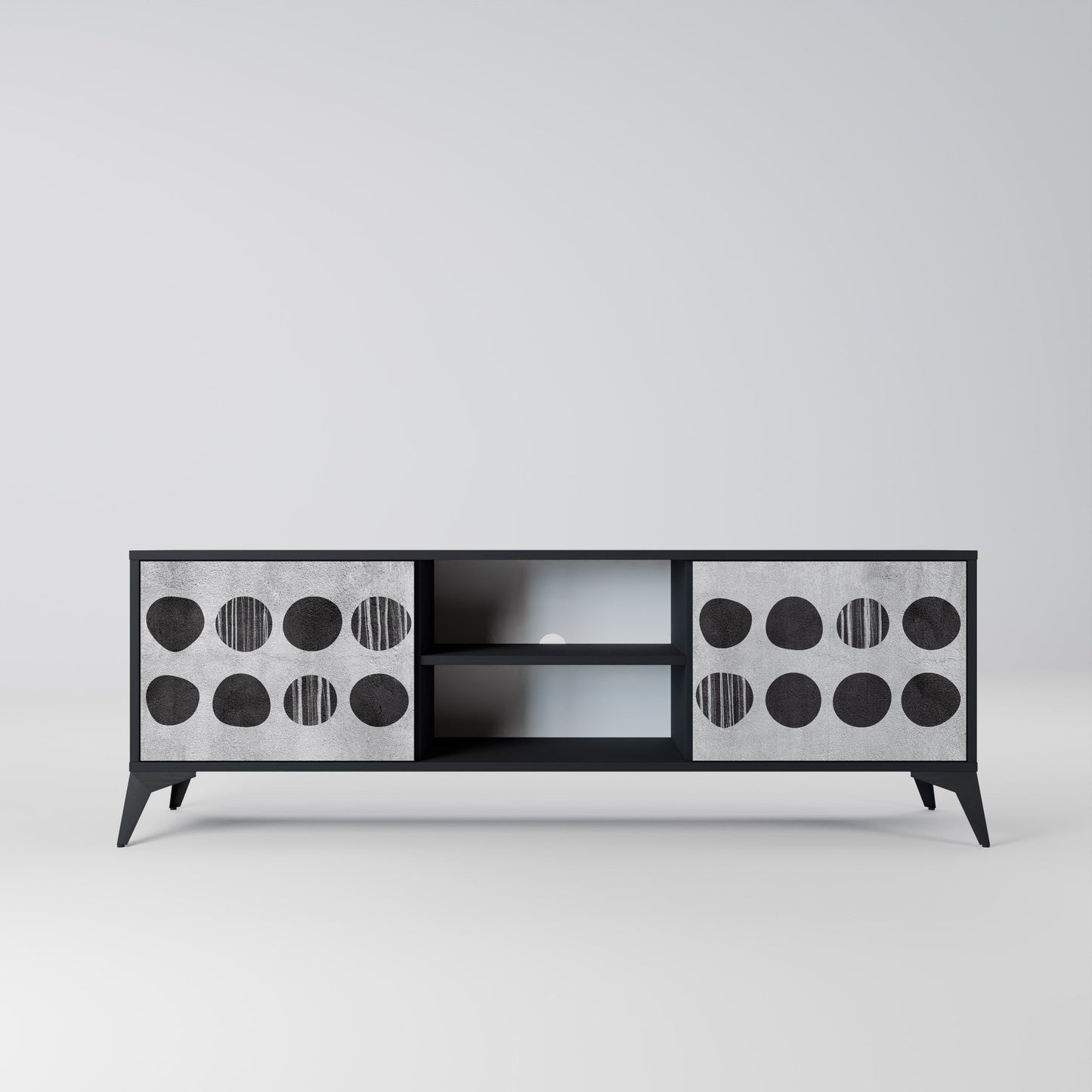 Mobile TV GHOSTLY GRADIENTS a 2 ante con finitura nera