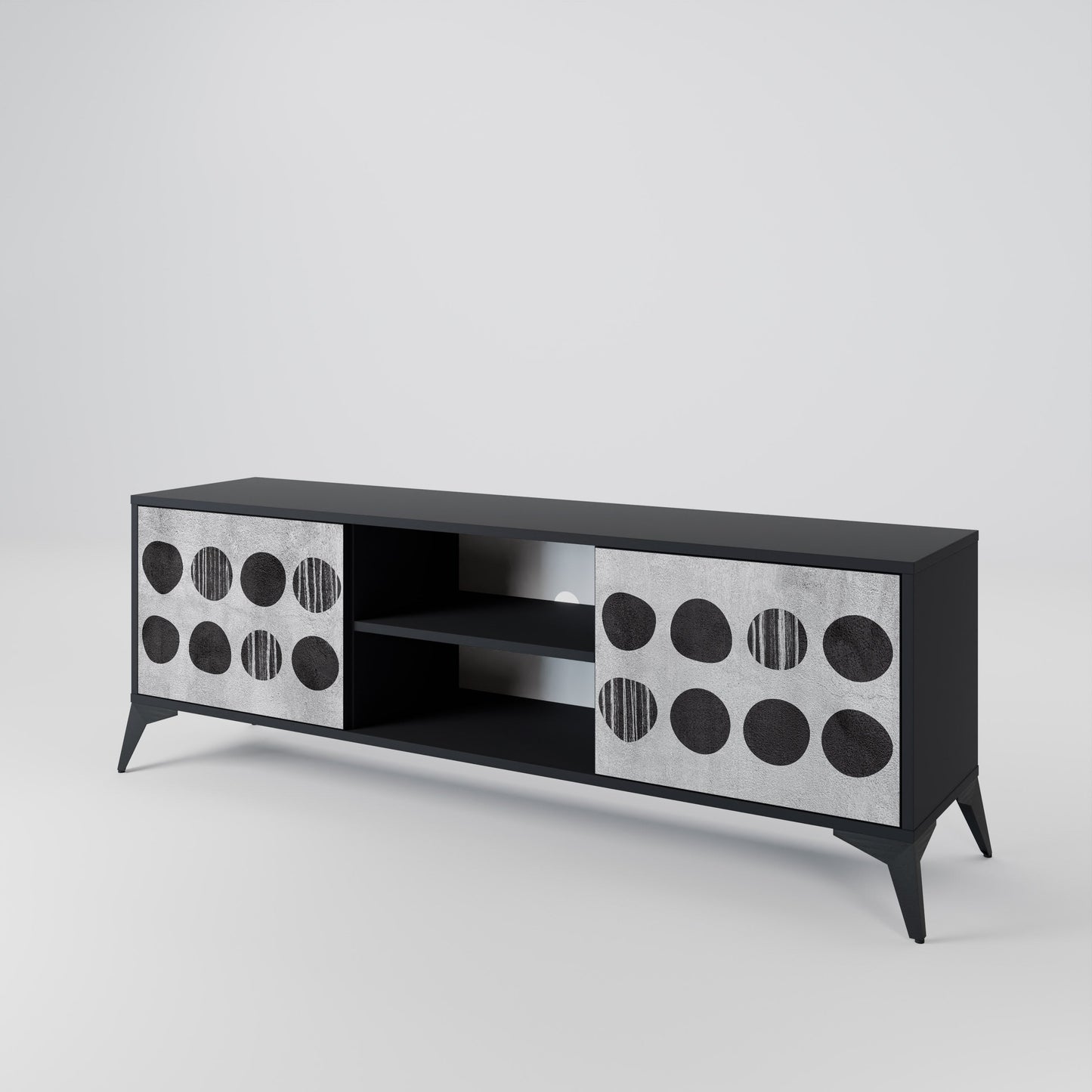 Mobile TV GHOSTLY GRADIENTS a 2 ante con finitura nera