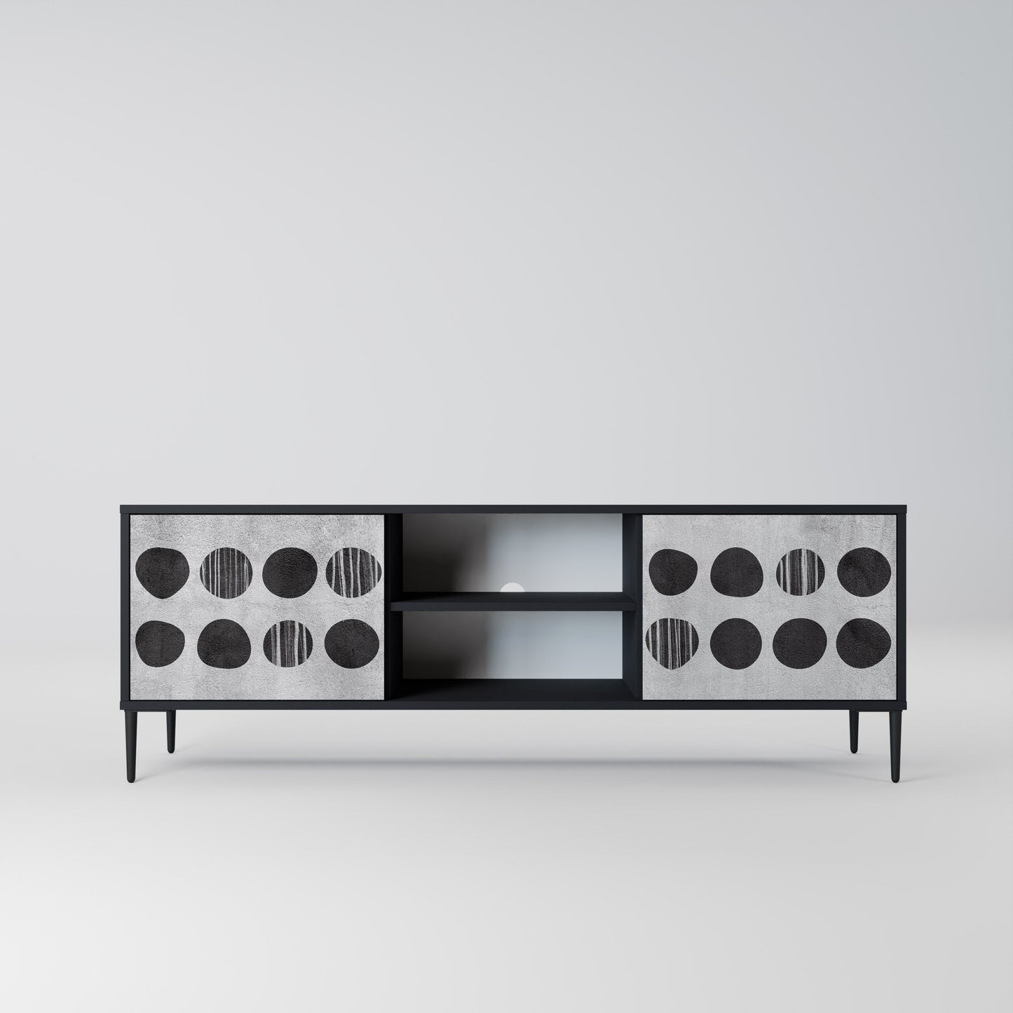Mobile TV GHOSTLY GRADIENTS a 2 ante con finitura nera