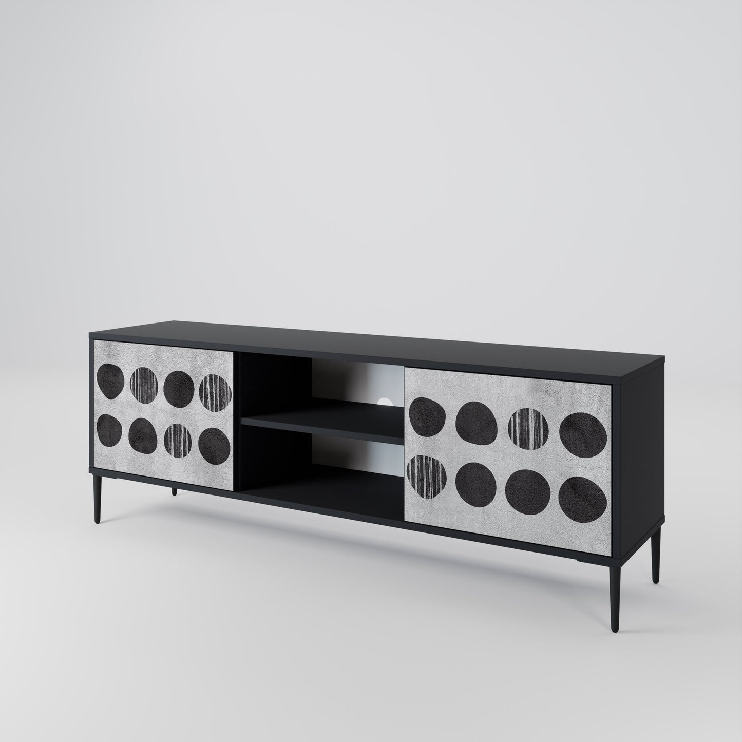 Mobile TV GHOSTLY GRADIENTS a 2 ante con finitura nera