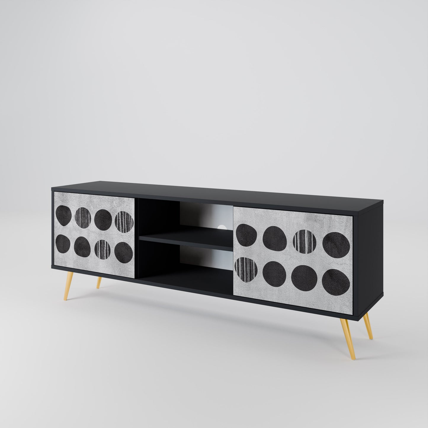 Mobile TV GHOSTLY GRADIENTS a 2 ante con finitura nera