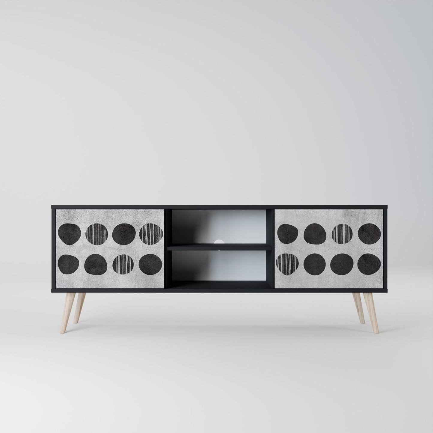 Mobile TV GHOSTLY GRADIENTS a 2 ante con finitura nera