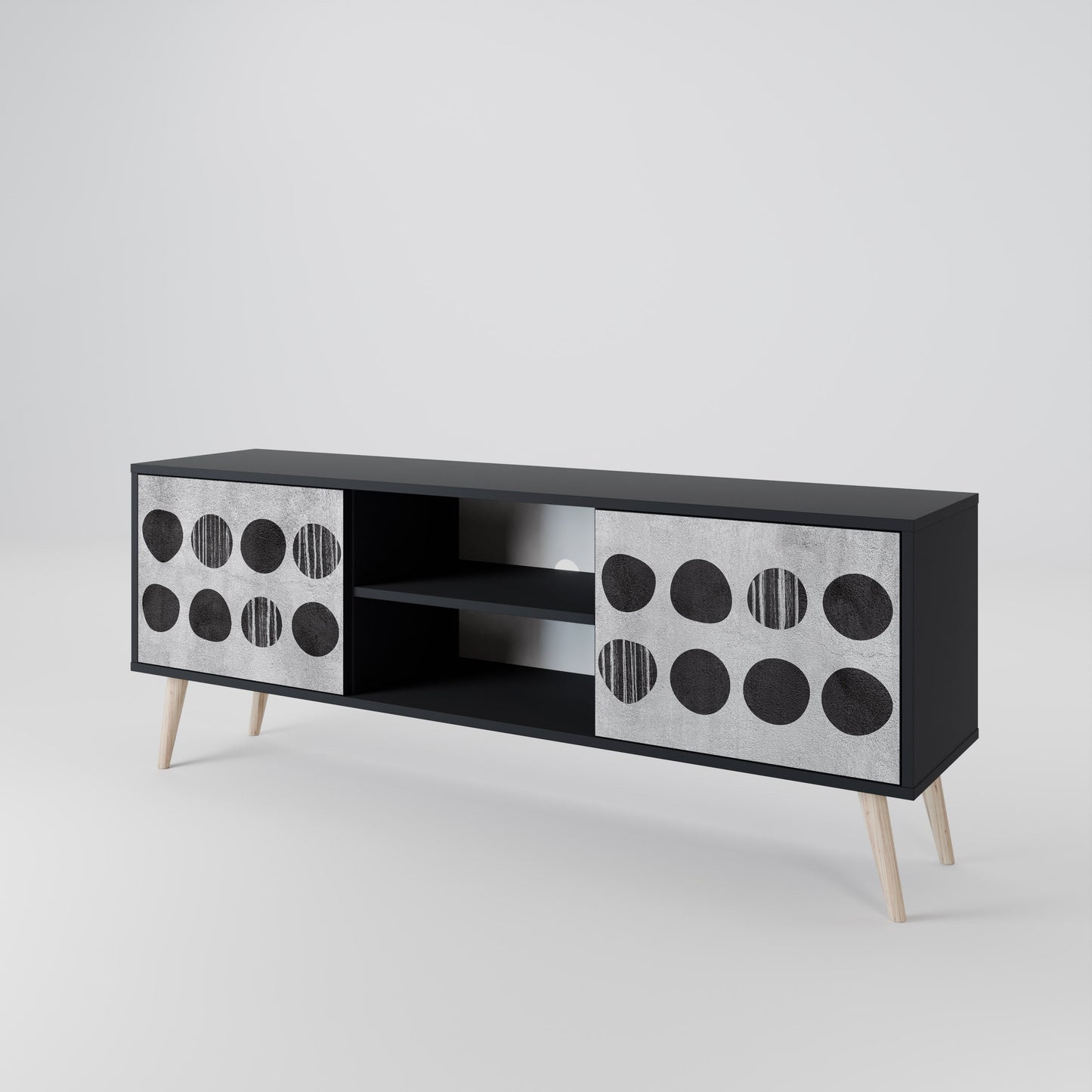 Mobile TV GHOSTLY GRADIENTS a 2 ante con finitura nera