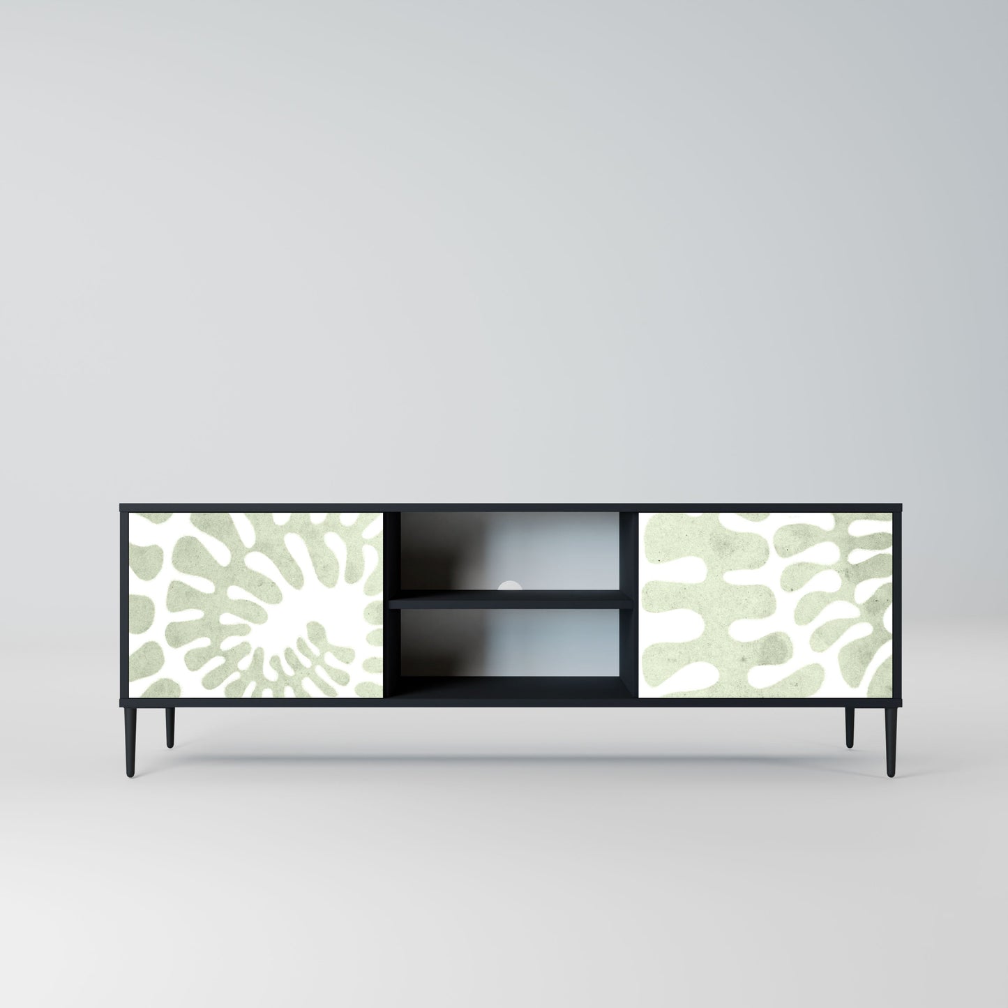 HELIX DANCE 2-Door TV Stand in Black Finish