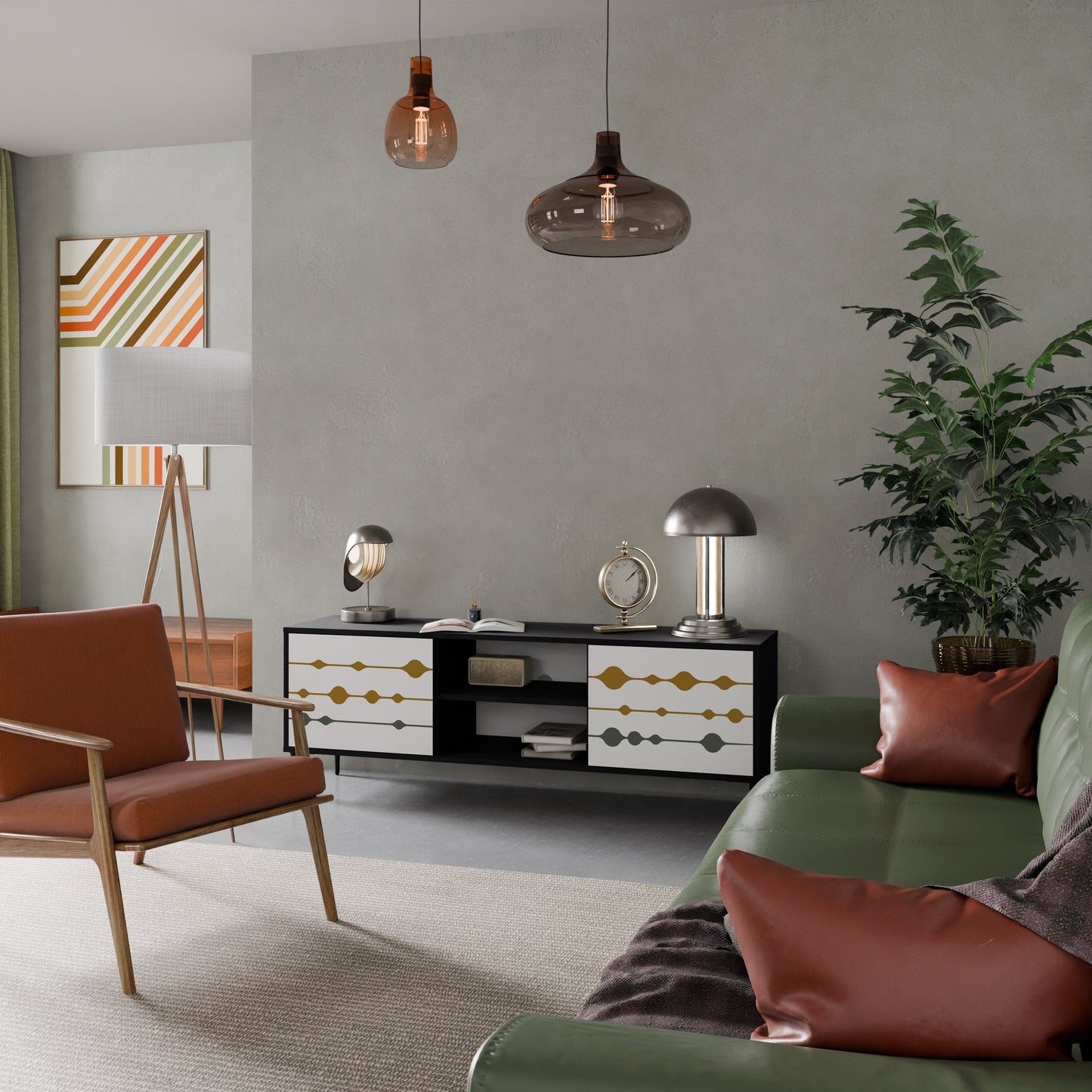 Mobile TV a 2 ante VIVID TONE in finitura nera