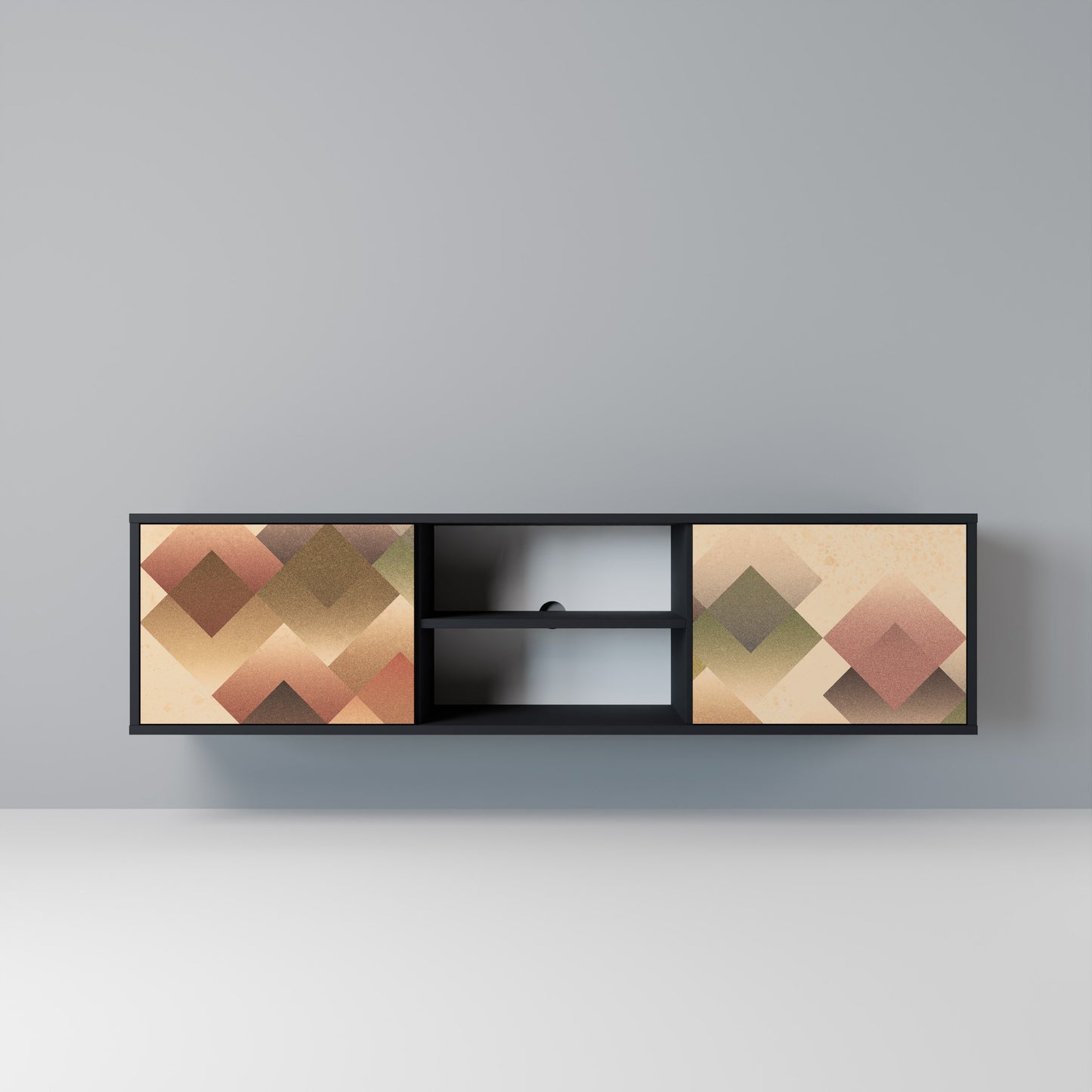 GEOMETRIC FUSION Mobile TV a 2 Ante in Finitura Nera