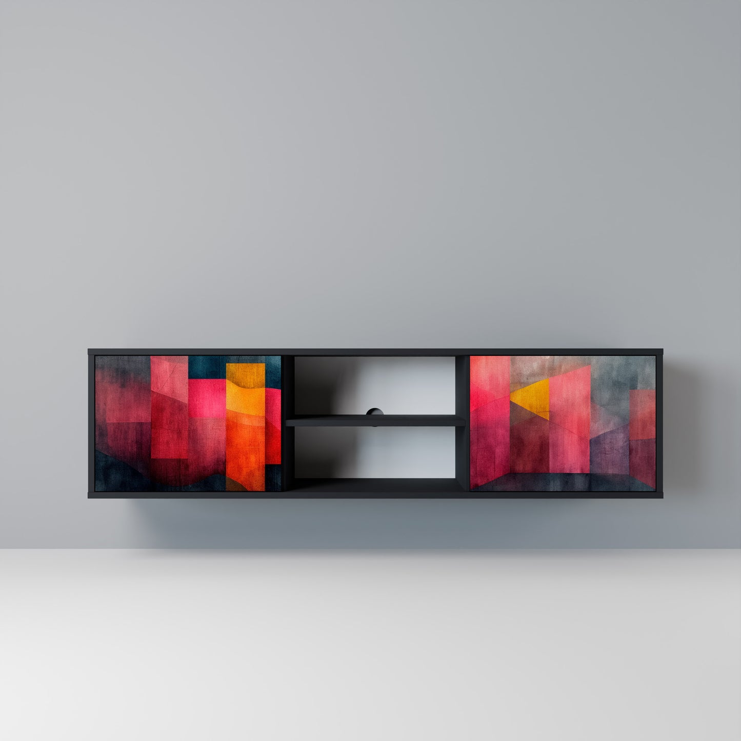 COLORFUL SOUNDS Mobile TV a 2 Ante in Finitura Nera