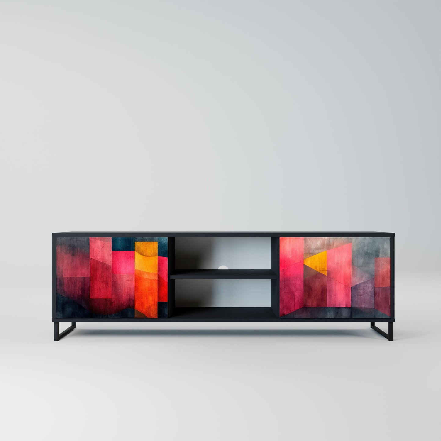 Mobile TV a 2 ante COLORFUL SOUNDS in finitura nera