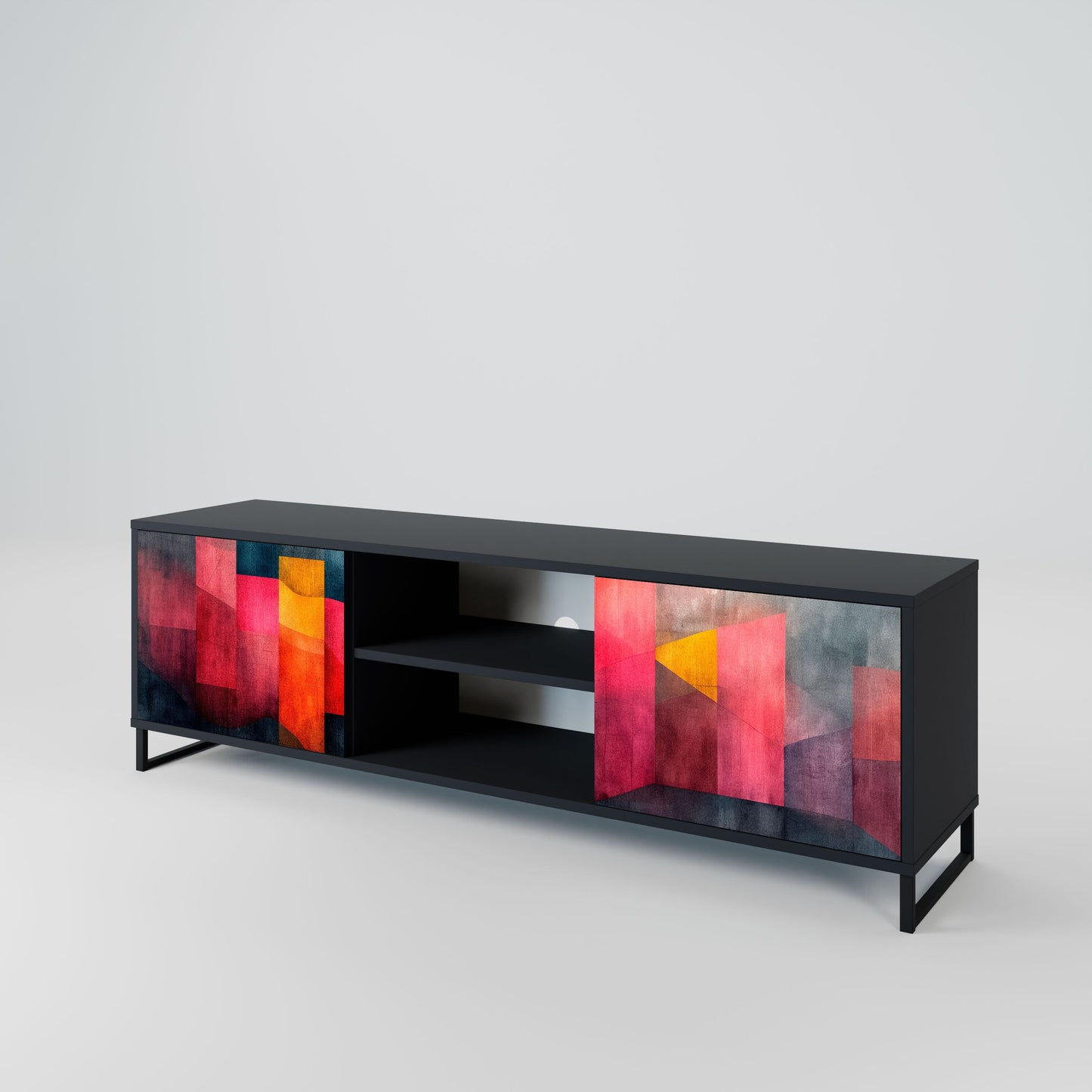 Mobile TV a 2 ante COLORFUL SOUNDS in finitura nera