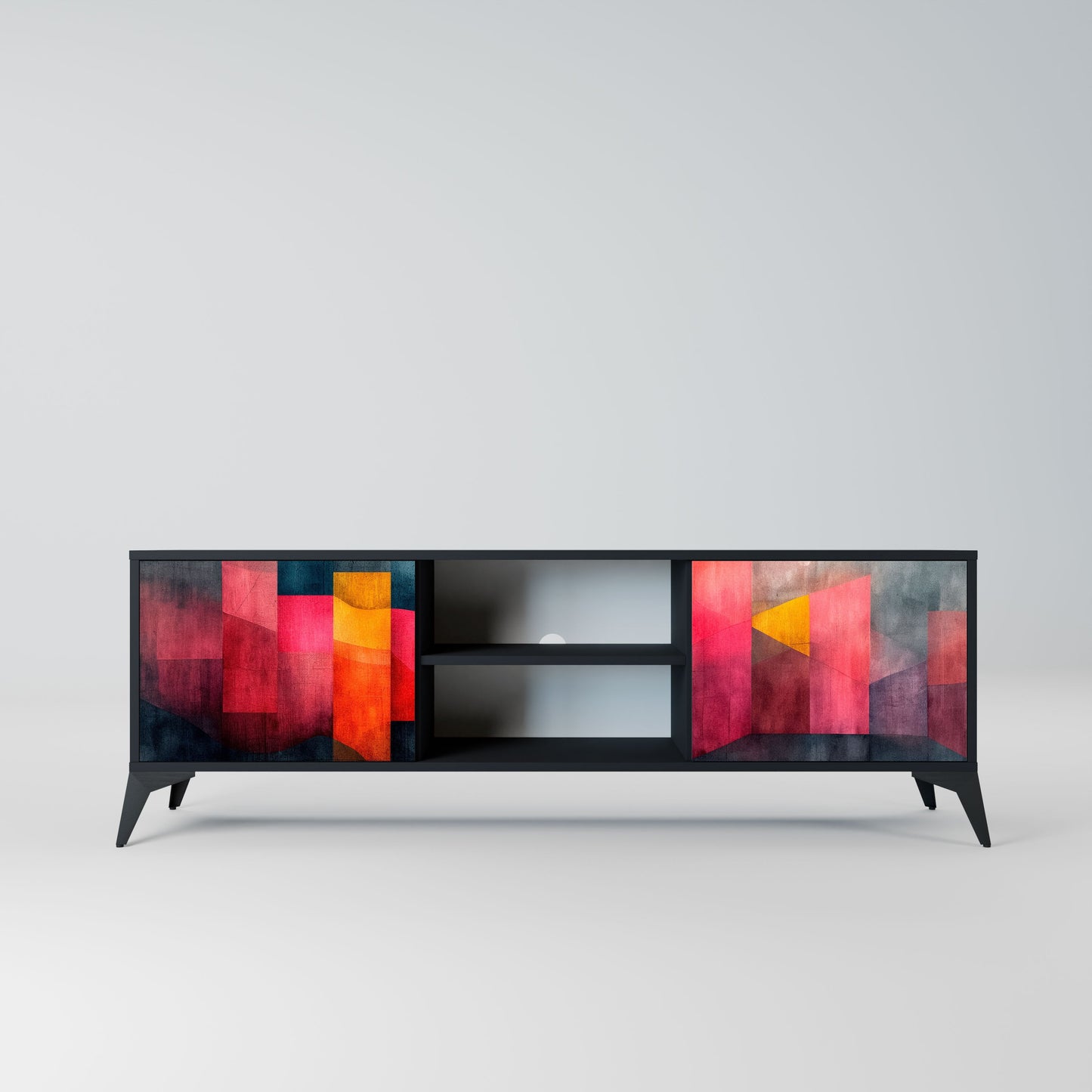 Mobile TV a 2 ante COLORFUL SOUNDS in finitura nera