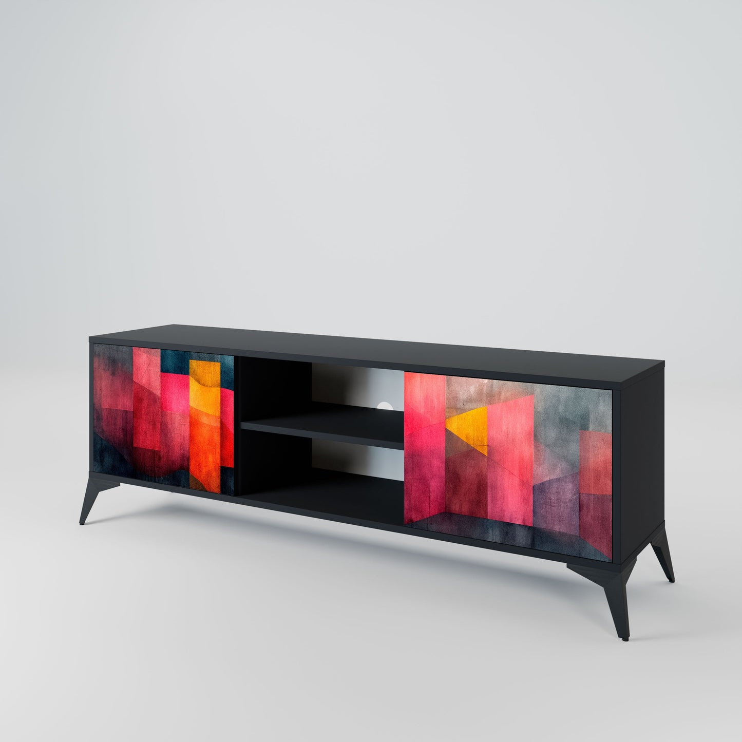 Mobile TV a 2 ante COLORFUL SOUNDS in finitura nera