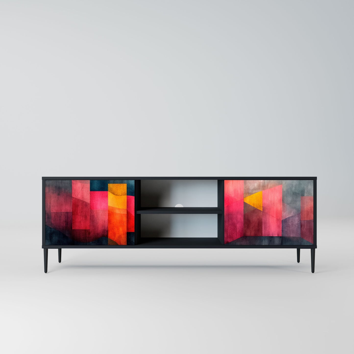 Mobile TV a 2 ante COLORFUL SOUNDS in finitura nera
