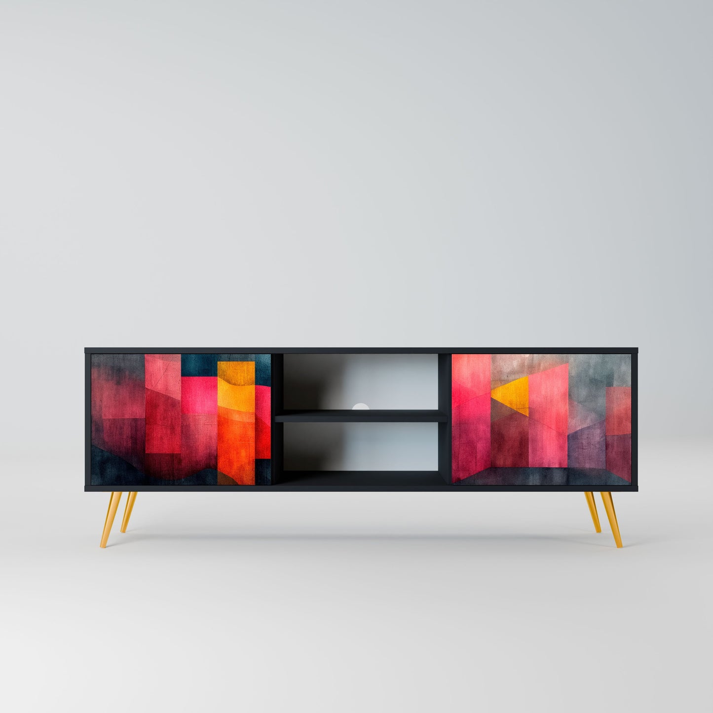 Mobile TV a 2 ante COLORFUL SOUNDS in finitura nera