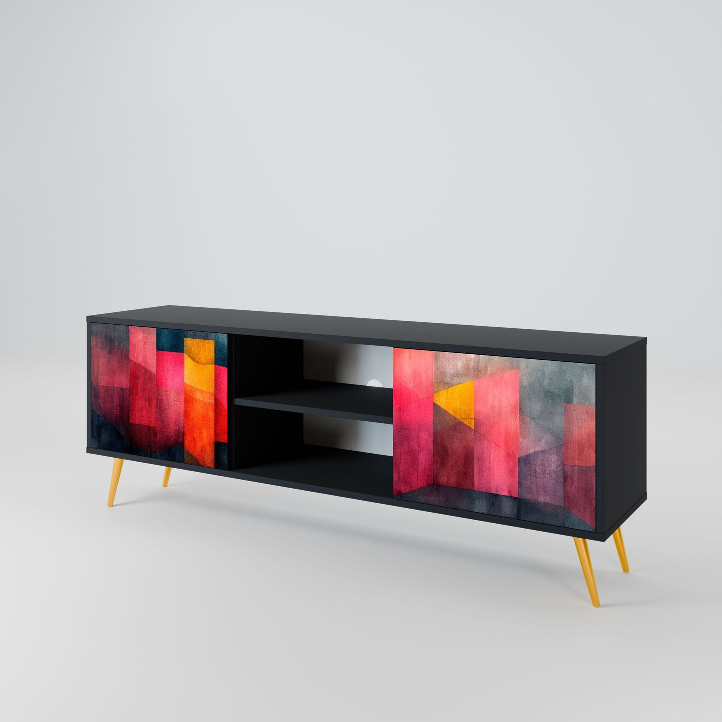 Mobile TV a 2 ante COLORFUL SOUNDS in finitura nera