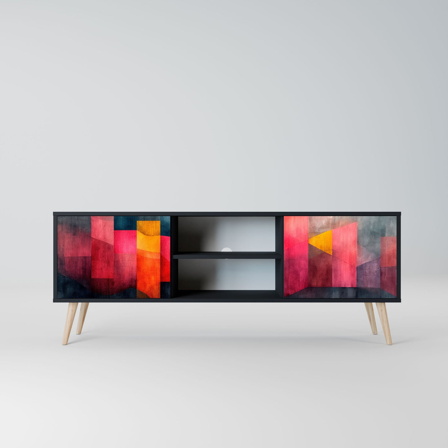 Mobile TV a 2 ante COLORFUL SOUNDS in finitura nera