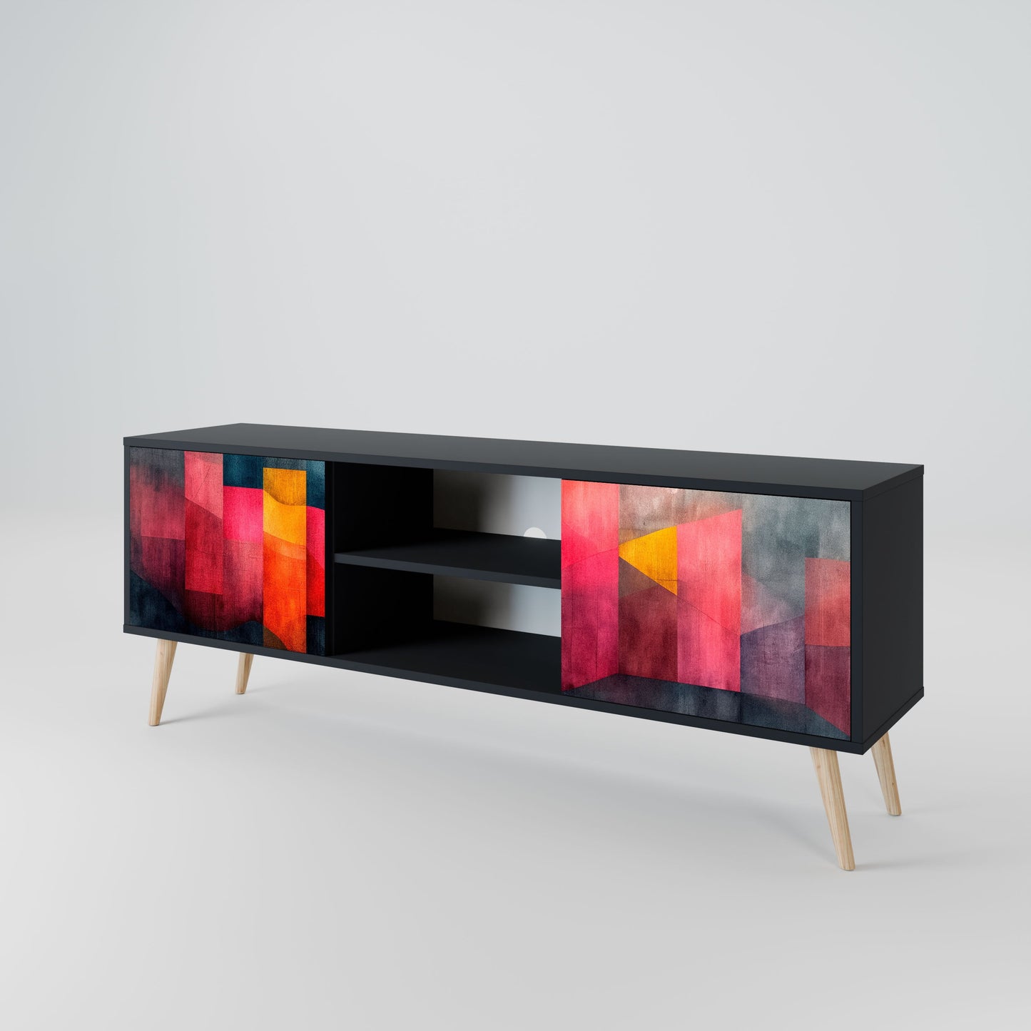 Mobile TV a 2 ante COLORFUL SOUNDS in finitura nera
