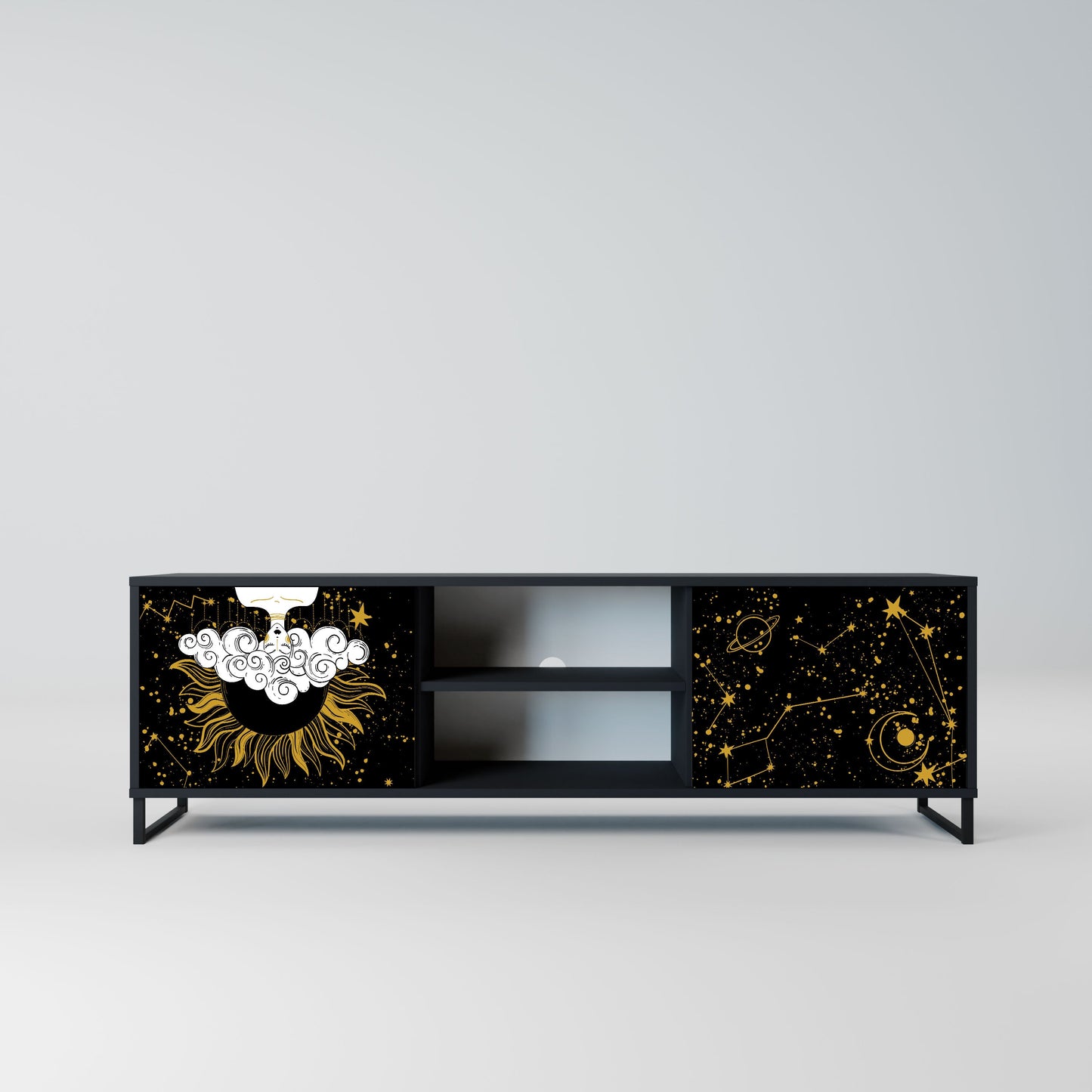 STELLAR CONSTELLATIONS Mobile TV a 2 ante in finitura nera