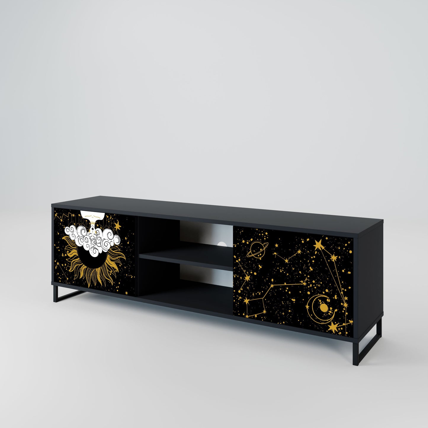 STELLAR CONSTELLATIONS Mobile TV a 2 ante in finitura nera