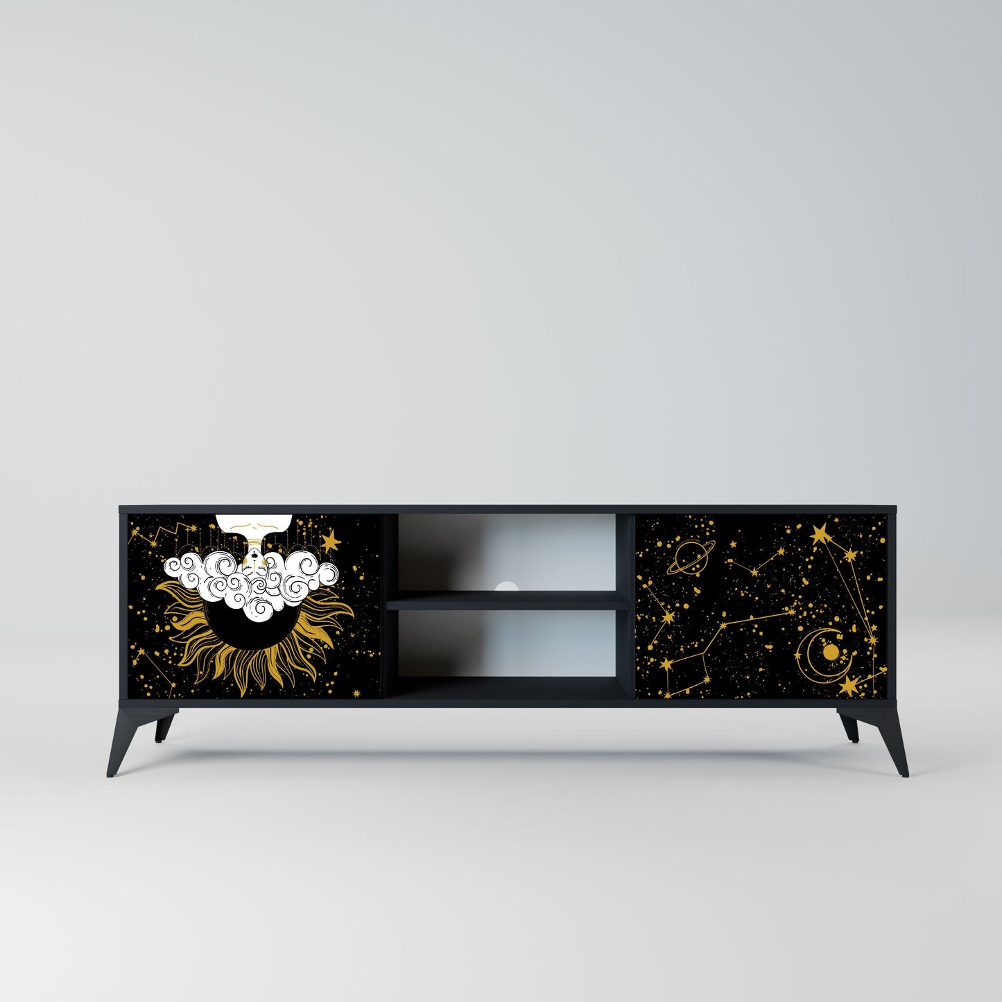 STELLAR CONSTELLATIONS Mobile TV a 2 ante in finitura nera