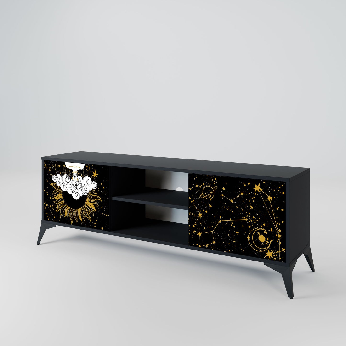 STELLAR CONSTELLATIONS Mobile TV a 2 ante in finitura nera