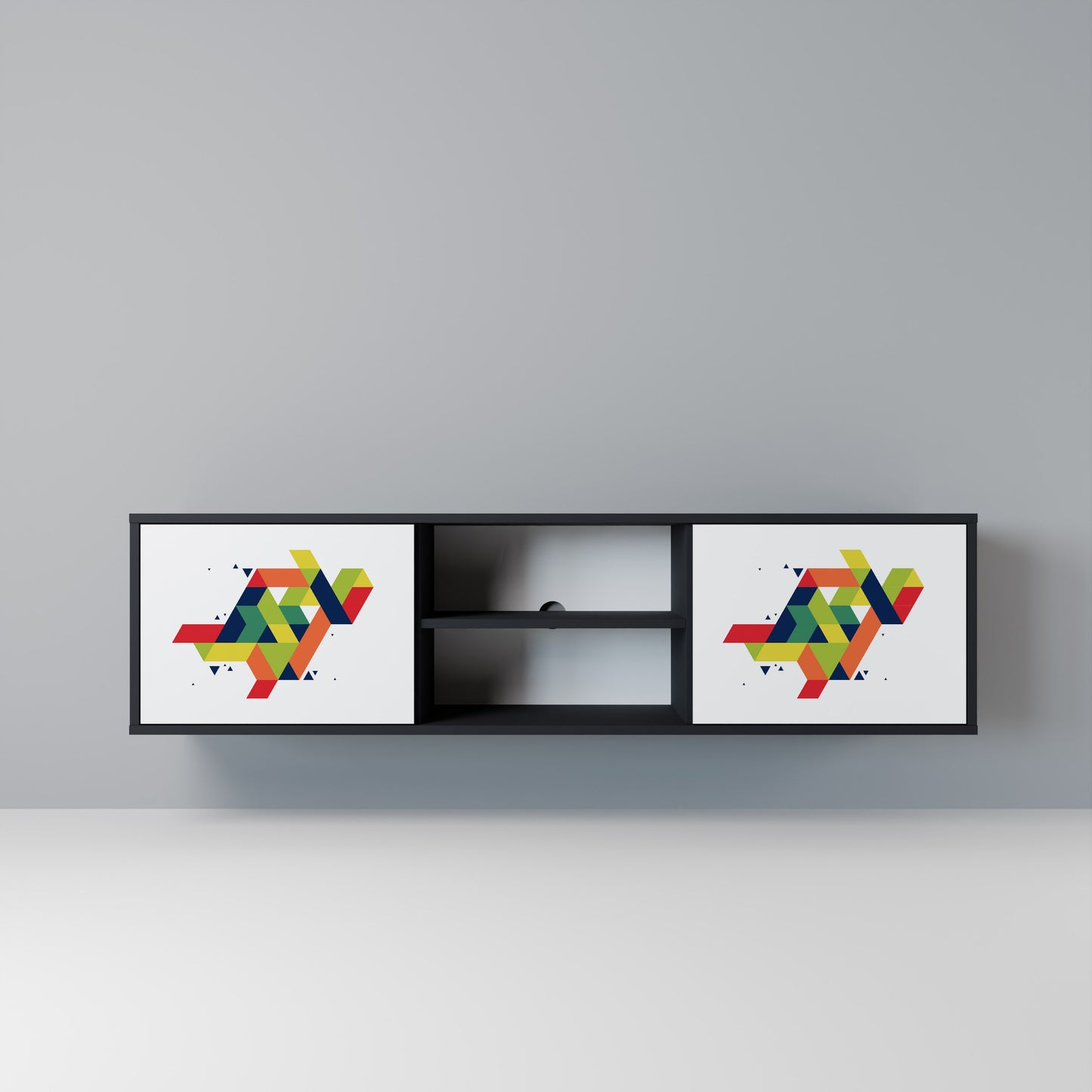 FUTURE SIGN Mobile TV a 2 Ante in Finitura Nera