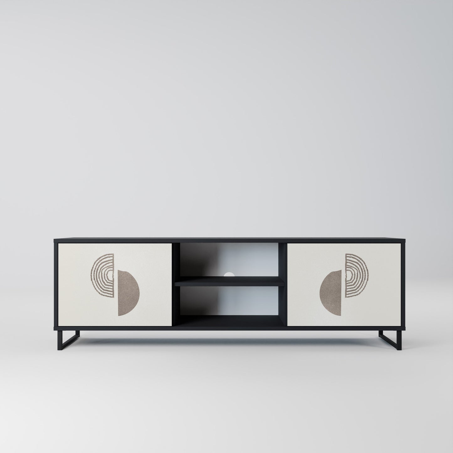 Mobile TV HARMONY ESSENCE a 2 ante in finitura nera