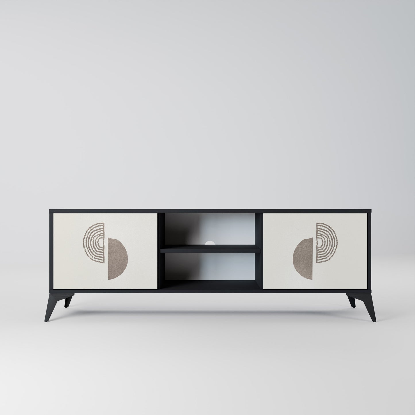 Mobile TV HARMONY ESSENCE a 2 ante in finitura nera