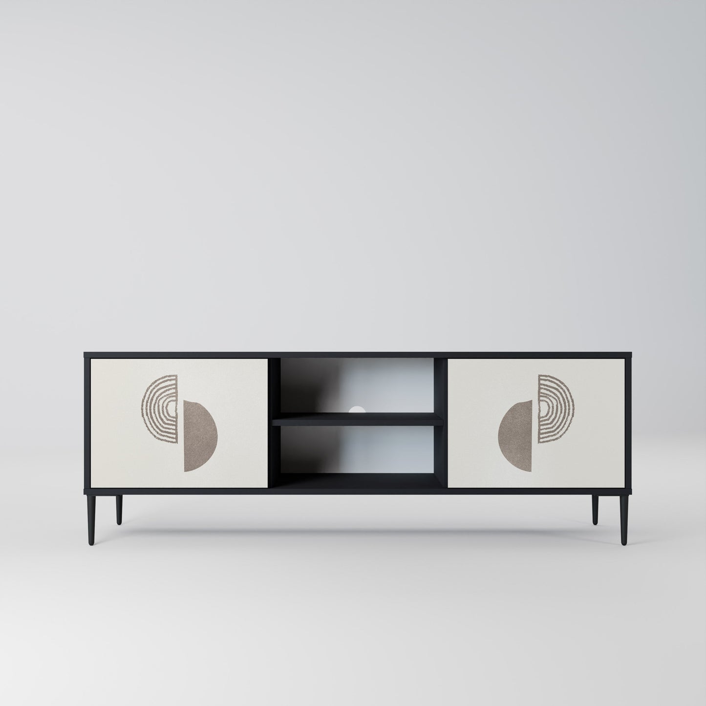 Mobile TV HARMONY ESSENCE a 2 ante in finitura nera