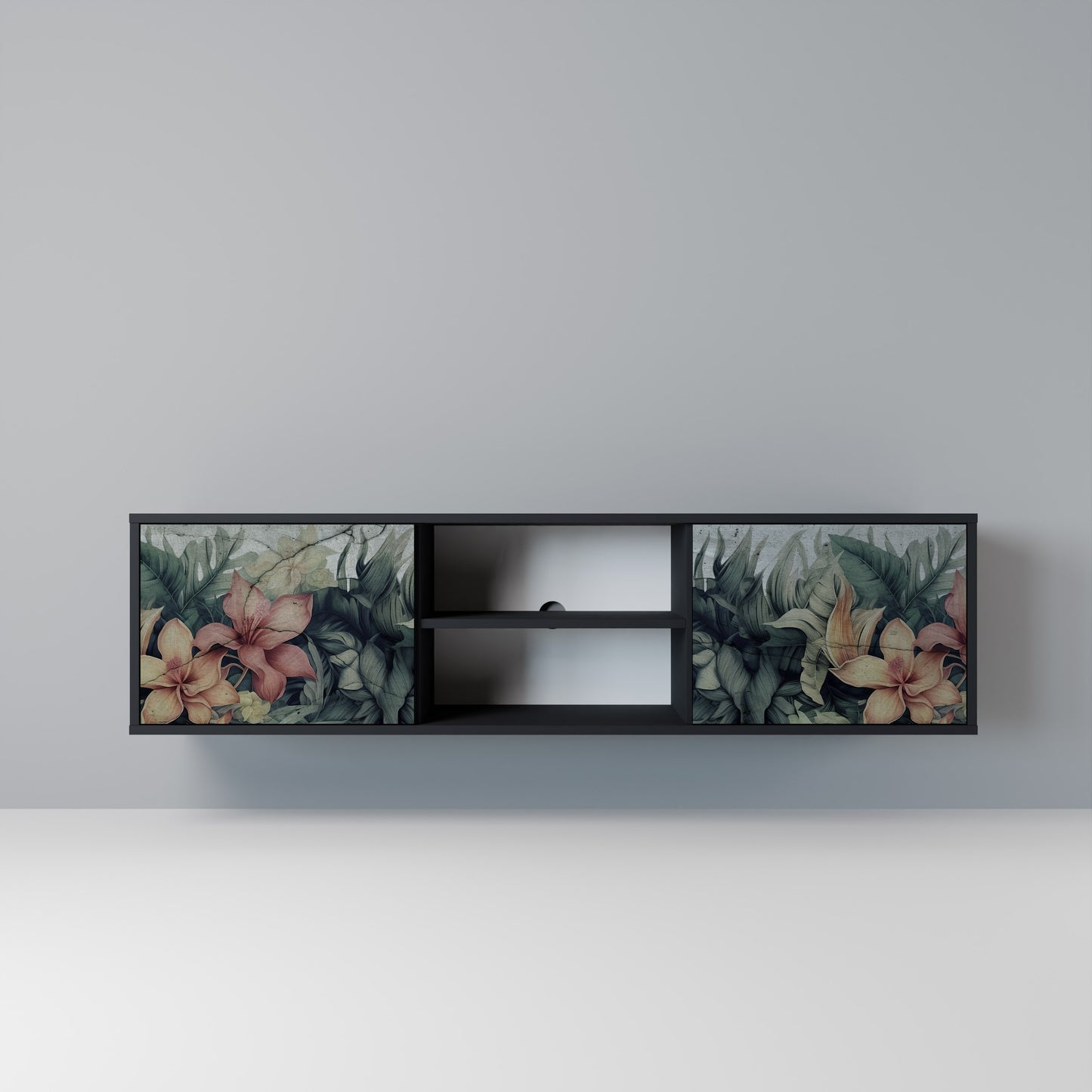 HEAVENLY BLOOM Mobile TV a 2 Ante in Finitura Nera