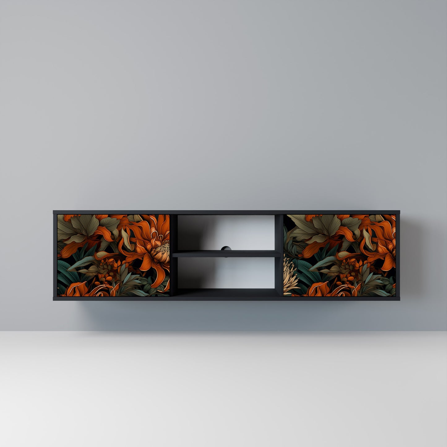 DAWN BLOOM Mobile TV a 2 Ante in Finitura Nera