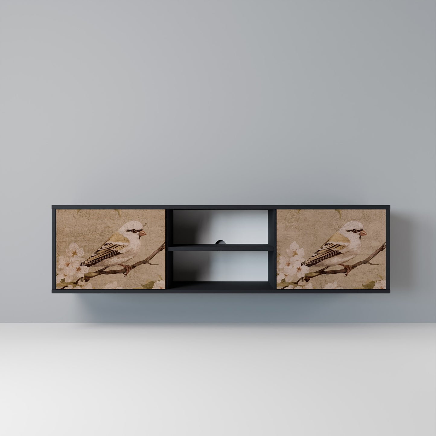 PETAL DISTINGUISH Mobile TV a 2 Ante in Finitura Nera