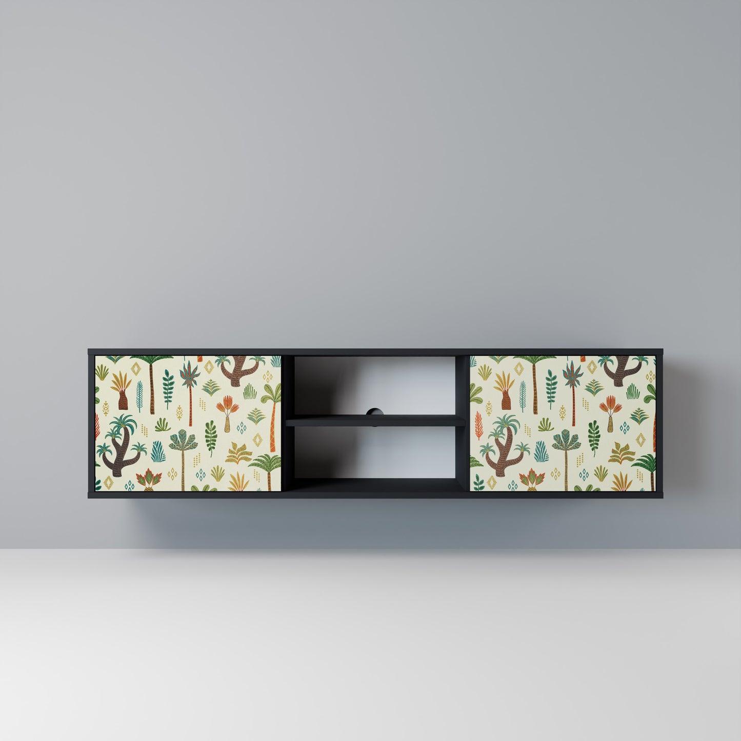 PALM SPRING Mobile TV a 2 Ante in Finitura Nera