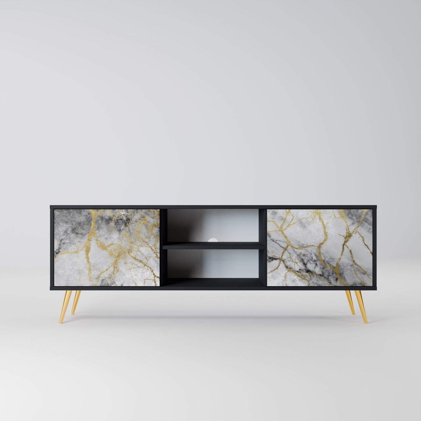 Mobile TV TIMELESS GLIDE a 2 ante in finitura nera