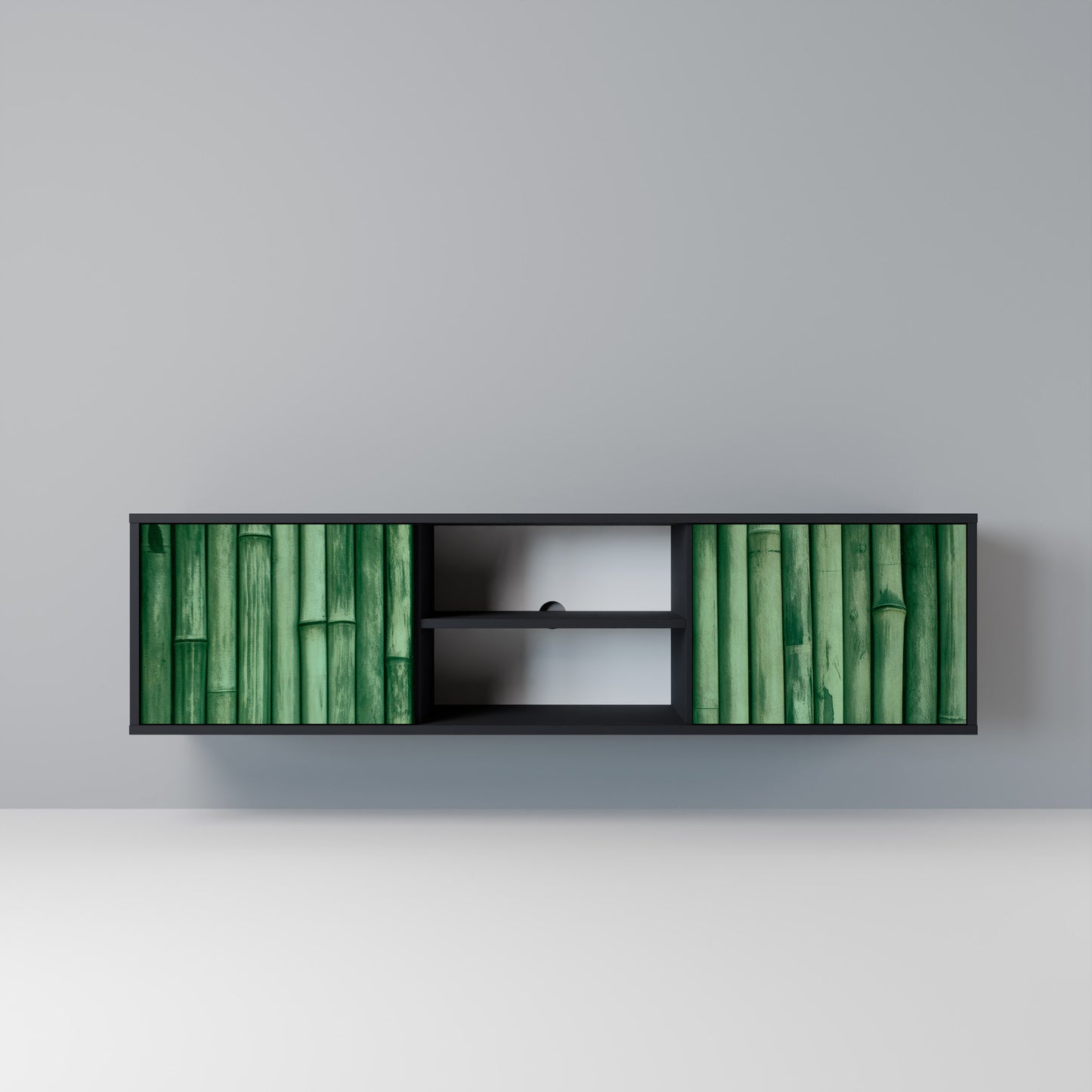 NATURAL GREEN Mobile TV a 2 Ante in Finitura Nera